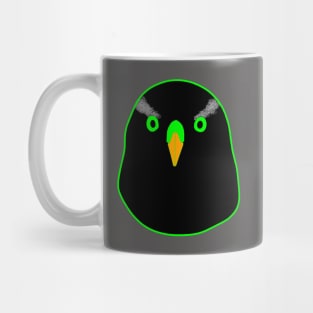 Black Goshawk with green eyes Mug